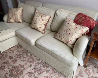 86. 2 Pc. 3 Cushion Sectional w/ Quilted Upholstery (96'' x 60'' x 34''), $ 800.00