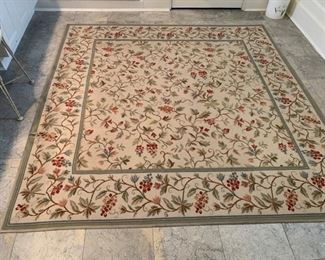 188. Stark Cream & Sage Floral Rug (AS IS) (72'' x 72''), $ 200.00