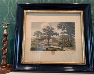 32. Antique Colored Print of Pastoral Scene "The Park House in the County of Kent", $ 375.00