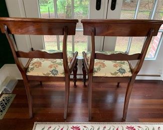 136. Pair of Antique Upholstered Side Chairs (20'' x 19'' x 34''), $ 250.00