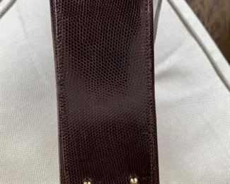 Gucci Brown Skin Handbag w/ Brass Detail (very good condition) (8'' x 7'') $400