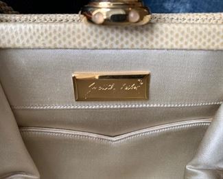 Judith Leiber Cream Textured Bag (good condition) (7'' x 6'') $150
