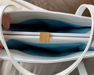 Lambertson Truex White Footed Handbag (9'' x 6.5'') $110