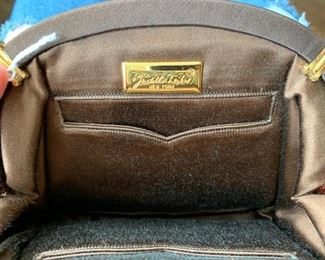 Judith Leiber Brown Velvet Evening Bag (very good condition) (8'' x 6'') $220