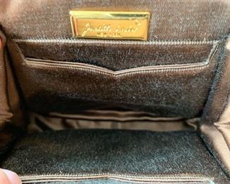 Judith Leiber Brown Velvet Evening Bag (very good condition) (8'' x 6'') $220