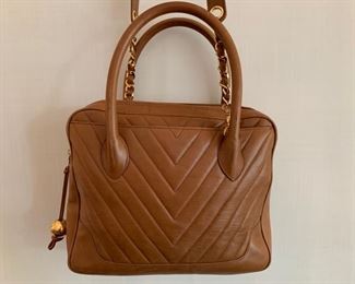 Chanel Caramel Quilted Leather (12'' x 9'') $850