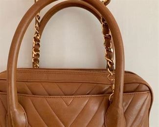Chanel Caramel Quilted Leather (12'' x 9'') $850