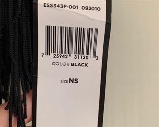 BCBG Black Satin Evening Bag w/ Fringe (5.5'' x 6'') $50