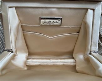 Judith Leiber Beaded Satin Evening Bag w/ Rope Shoulder Strap & Pave Stone Closure (6'' x 5.5'') $180