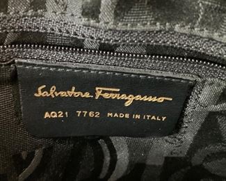 Ferragamo Cream Handbag (11'' x 10'') $180