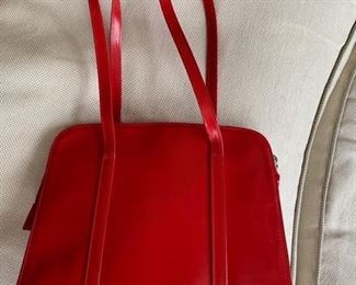 Saks Fifth Avenue Red Handbag (12.5'' x 11'') $60