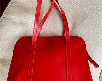 Saks Fifth Avenue Red Handbag (12.5'' x 11'') $60