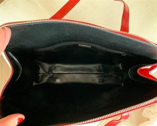 Saks Fifth Avenue Red Handbag (12.5'' x 11'') $60