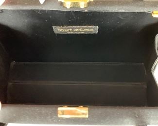 Stuart Weitzman Black Satin Handbag (8.5'' x 6'') $60