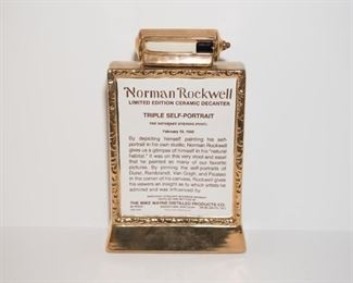 C7	Norman Rockwell Triple Self Portrait Ceramic Decanter	$19.95