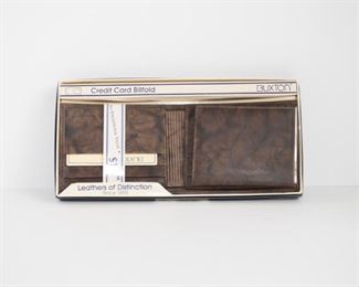 J4	Buxton Card Billfold Genuine Leather New in the Box	$19.95
