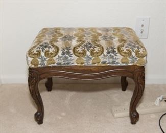 F12	Vintage Upholstered Foot Stool 18w x 12d x 14.5h	$12.95