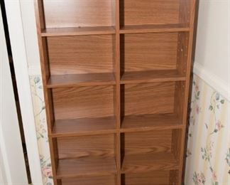F24	12 Cubicle Bookcase Pressed Wood 54”h x 25”w x 6”d 	$14.95