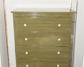 F33	Green Chest of Drawers 16d x 43”H x 30w	$54.95