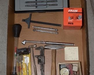 GT305	Misc Lot of Tools #10 Filter, Pressure Gauge, Drillbits	$25.95