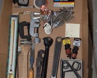 GT306	Misc Lot of Tools #11 Wrench, Clock, Staples	$23.95