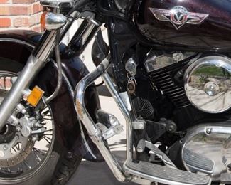 M1	2003 Kawasaki Vulcan 1500 Classic, Big Bore V-Twin Cruiser, Chrome Wire Wheels, Tall Windshield, Saddle Bags, Passenger Luggage Rack and Backseat, 16,623 Miles, Metallic Purple -LOW MILEAGE-starts but won’t stay running.  Probably needs an engine flush                                                 Buy It Now            $2,895                                      Current Bid          $1,800   (please bid in increments of $100,  bidding ends May 23 at noon)