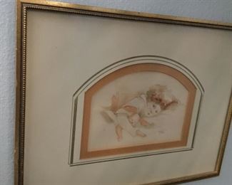 Original of wildly popular northwest artist Dorothy Klver 9.5 by 12.5 these are rare as only copies are found note incredible matting was done by her husband circa 1970s $65.00 SALE $50.00 SALE $35.00