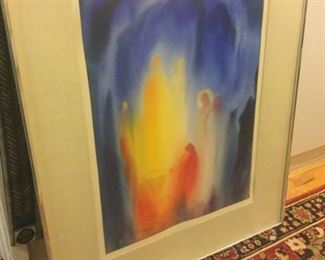 Original watercolor by known artist Maulsby Kimball, 1904-1987, now artists work being copied and put on tshirts, etc., found an offering at everything but the house for 281.00, there are a few online at Kimball Gallery Painting but good luck getting through to them! $ 85.00 SALE $65.00 SALE $50.00