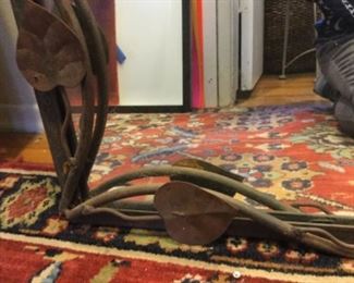 Detail of hand made iron mirror or use as frame, 27.5 x 37 tall