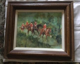 Helen Turner crossing the river, oil on canvas, 8 by 10 inch canvas size, titled crossing the river $125.00 SALE $95.00 SALE $65.00