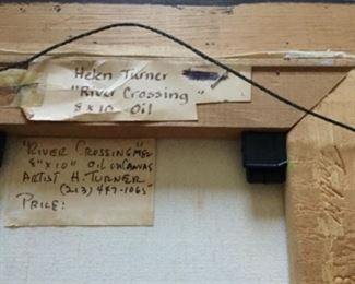 Back of Helen Turner painting