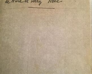 Inscription on inside page