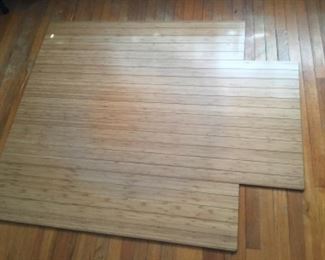 On Hold Desk chair mat with style, chair rolls on it great but also looks super good, $15.00