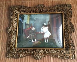 So sweet so rare, curved glass kindness for the ailing patient, in deluxe metal work frame $85.00 SALE $65.00
