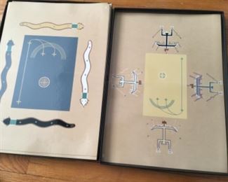 Two of the 18 plates,