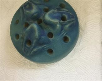 Van Briggle flower frog, sold repeatedly at $125.00 online, this one has exceptional coloring, $45.00