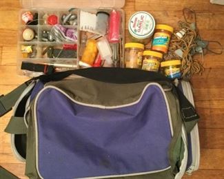 Fishing gear bag and everything $10