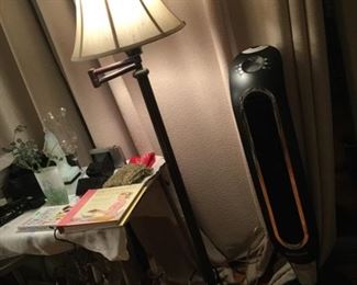 Adjustable pole lamp with deluxe shade $15 SALE $10.00