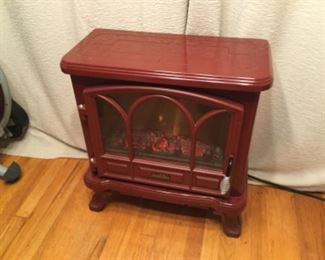 Powerhouse plug-in heater has two settings for flame to settings for heat open door to start so controls are hidden and heat comes out the bottom super quick nice way to warm up in a hurry $45.00 SALE $35.00