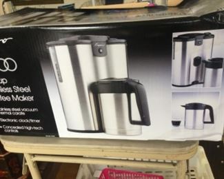 New in box stainless steel coffee maker $10