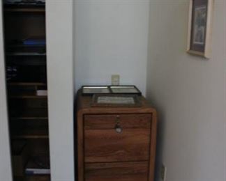 Oak Filing Cabinet $50
