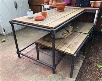 Wood and metal Eddie Bauer picnic table