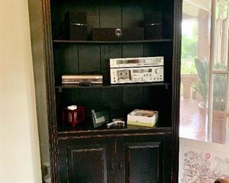 Black Distressed Style Bookcase