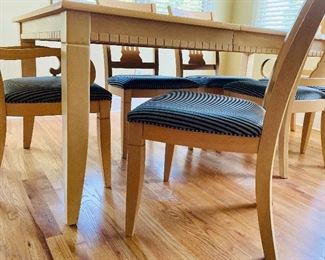 ALT VIEW:        HAVERTY's Dining Room SUITE       
===> $1,250 /OBO    Dimensions: 77.5" L x 41.25" W x 30" H (includes 1 leaf, four side chairs & 2 arm chairs)                             
NOTE: Matching Breakfront also available