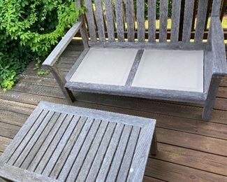 ALT VIEW: Gently Used Kingsley-Bate™ Chelsea Deep Seating Settee ==> $ 1,500 each  OR $2,500 for PAIR                                                                Dimensions: 56.5"W x 36"D x 34.5"H / Seat Height: 17"H / Arm Height: 22.5"H 