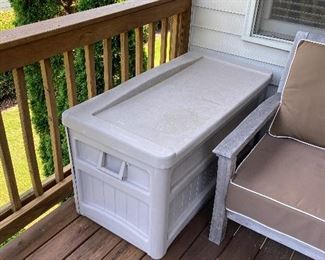 ALT VIEW: Storage Unit ===> $100                                  
ALT VIEW: Gently Used Kingsley-Bate™ Chelsea Deep Seating Settee ==> $ 1,500 each  OR $2,500 for PAIR                                                                Dimensions: 56.5"W x 36"D x 34.5"H / Seat Height: 17"H / Arm Height: 22.5"H 