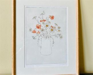 Framed signed art ===> $90