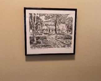 Framed art - Wright Square- Savannah, GA ===> $35