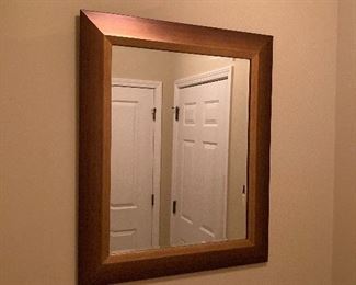 Copper beveled mirror ===> $60          Dimensions: 36” H x 29.5” W