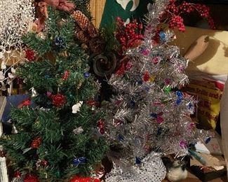 Small Christmas trees with ornaments